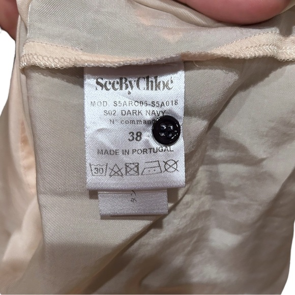 See by Chloe Navy Paisley Shift Dress with Pockets - Picture 5 of 8